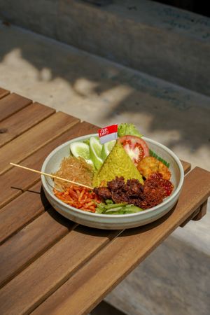 This Tumpeng Rice is only available for reservation at Hejo Eatery in Bandung