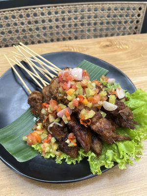 Their signature satay (Sate Magudas)  at Hejo Eatery in Bandung