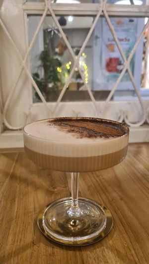 Hazelnut cappuccino (cold/iced) at Hejo Eatery in Bandung