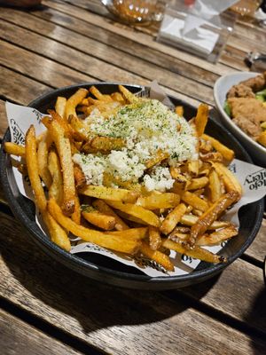 Fries with vegan cheese ~ 27/4/24 at Hejo Eatery in Bandung