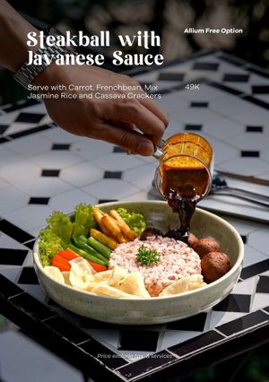 Steakball With Javanese Sauce at Hejo Eatery in Bandung