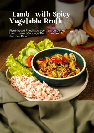 "Lamb" With Spicy Vegetable Broth at Hejo Eatery in Bandung