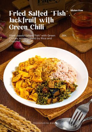 Fried Salted "Fish" Jackfruit With Green Chili at Hejo Eatery in Bandung