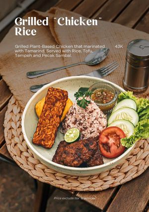 Grilled "Chicken" Rice at Hejo Eatery in Bandung