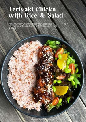 Teriyaki Chickn with Rice & Salad at Hejo Eatery in Bandung