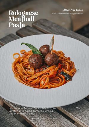 Bolognese Meatball Pasta at Hejo Eatery in Bandung