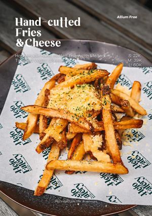 Hand - Cutted Fries & Cheese at Hejo Eatery in Bandung