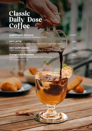 Classic Daily Dose Coffe at Hejo Eatery in Bandung