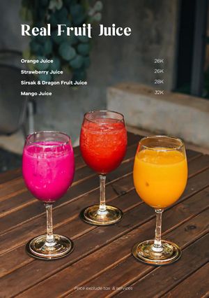 Real Fruit Juice at Hejo Eatery in Bandung