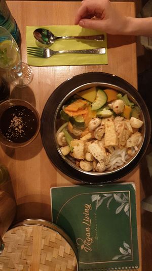Steamed noodles. at Vegan Living in Magdeburg