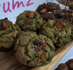 Matcha pumpkin muffin at Ffumz - 퓸즈 in Seoul