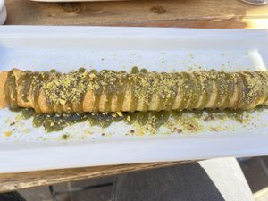 Vegan Crepe with pistachio topping   at Chocolate Bar Brugge in Bruges