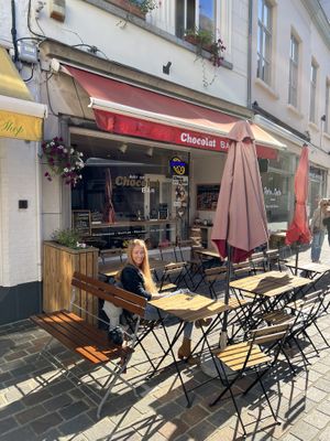 Front of the restaurant   at Chocolate Bar Brugge in Bruges