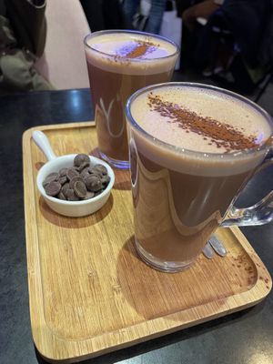 Vegan hot chocolate   at Chocolate Bar Brugge in Bruges