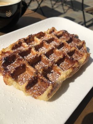 Plain waffle with sugar  at Chocolate Bar Brugge in Bruges