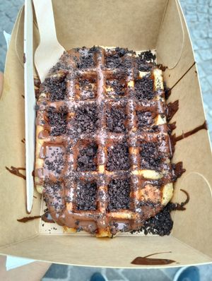 Gofre vegano de oreo at Chocolate Bar Brugge in Bruges