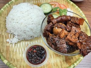 Braised meat rice, Available on tue, thu and sat. at Little Nonya's Cookies & Cuisine in Central Singapore