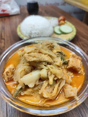 Curry vegetables rice at Little Nonya's Cookies & Cuisine in Central Singapore