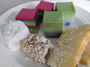 5 types of nonya kuehs $5.50 at Little Nonya's Cookies & Cuisine in Central Singapore