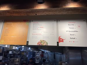 Menu board  at Dos Toros Taqueria - Upper East Side in New York City