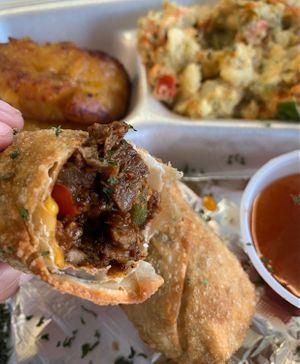 Ste’ak n cheez egg rolls at Mother Natures Soul Food Vegan in Lynchburg
