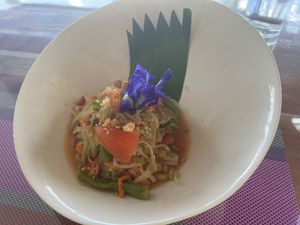 Papaya salad  at Aroi Makmak Thai Station in San Juan Siquijor