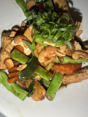 Vegan cashew stir fry w rice   at Aroi Makmak Thai Station in San Juan Siquijor