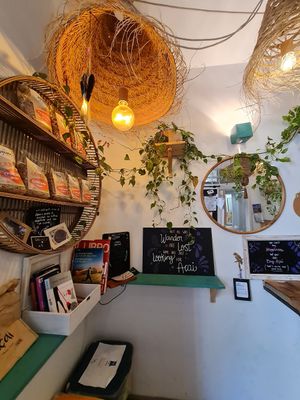 Inside small space at Very Açai in Rome