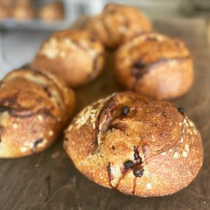 Blueberry Oatmeal Porridge Sourdough at Massa Mãe in Lisbon