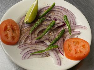 Onion Chili Salad at Jo's Authentic Indian in Cambridge