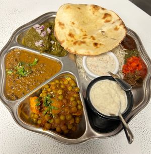 Vegetable Thali at Jo's Authentic Indian in Cambridge