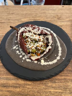 Stuffed pepper  at Tazon de Barro in Guanajuato