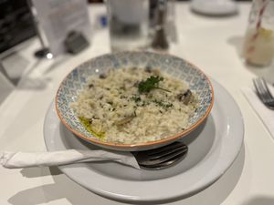 Truffle and mushroom risotto   at Casa Mia in Ipswich