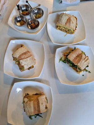 Sandwiches - tres hongos and tofu sprouts at Casa de La Abuela in Quito