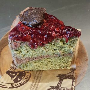 Matcha nutella cake at Plantica - 플랜티카 in Seoul