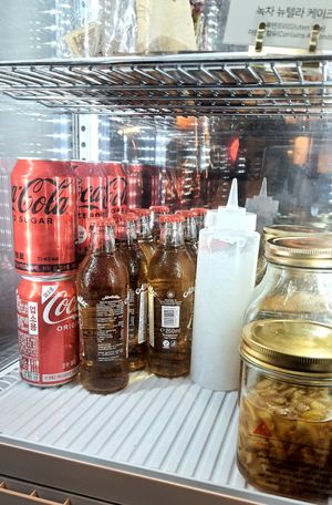 beverages in the fridge at Plantica - 플랜티카 in Seoul