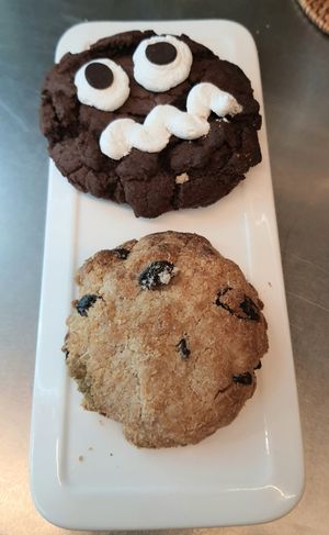 cinnamon coconut cookie & chocolate cookie at Plantica - 플랜티카 in Seoul