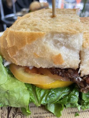 Vegan sandwich close-up  at Plantica - 플랜티카 in Seoul