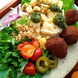 new salad.   plus falafel and tofu at Plantica - 플랜티카 in Seoul