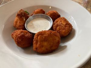 Buffalo cauliflower bites at Urban Vegan Kitchen in New York City