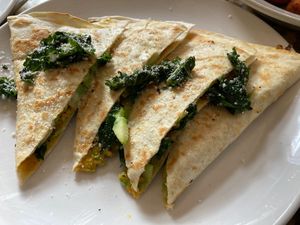 Dirty green quesadilla at Urban Vegan Kitchen in New York City