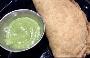 Chorizo mozzarella empanada   at Urban Vegan Kitchen in New York City