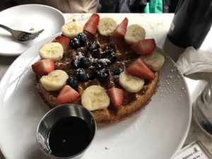 Belgian waffle   at Urban Vegan Kitchen in New York City
