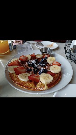 Belgian waffle   at Urban Vegan Kitchen in New York City