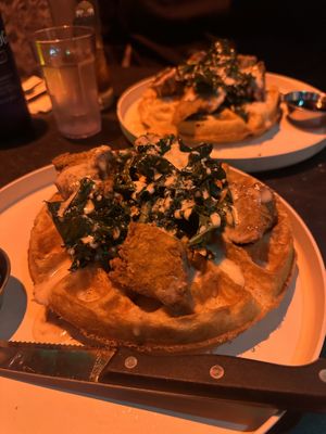 Chicken & waffles   at Urban Vegan Kitchen in New York City
