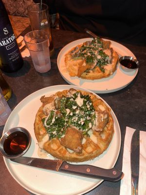 Chicken & waffles   at Urban Vegan Kitchen in New York City