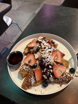 Golden child French toast   at Urban Vegan Kitchen in New York City