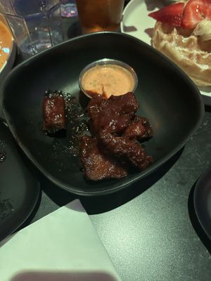 KBBQ wings  at Urban Vegan Kitchen in New York City