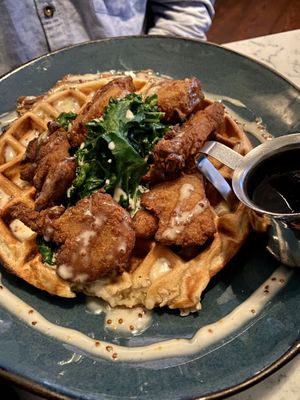Chick'n waffle at Urban Vegan Kitchen in New York City