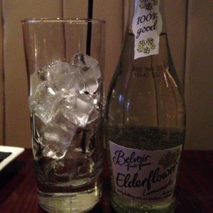 elderflower lemonade at Urban Vegan Kitchen in New York City